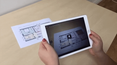 Animated video showing Augmented reality using a iPad.
