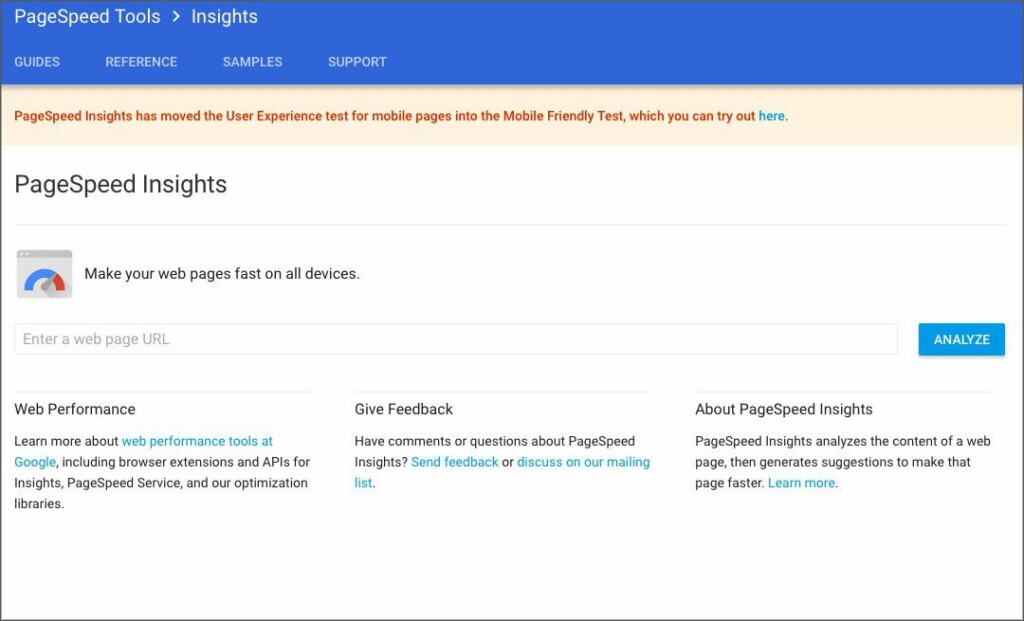 Google pagespeed insights