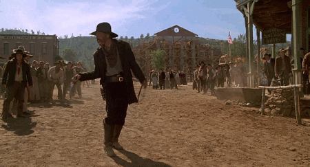 Animated Gif of the a Cowboy clip from Back to The Future 3