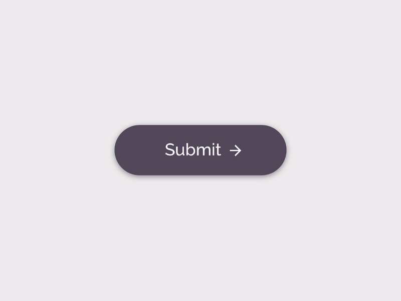 Animation of a submit button that shows the progress of the submission followed by a clear positive or negative result.