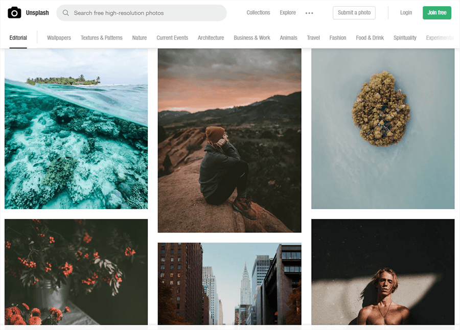 unsplash collage