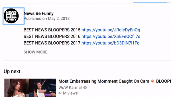 Youtube Missing Focus Demo GIF